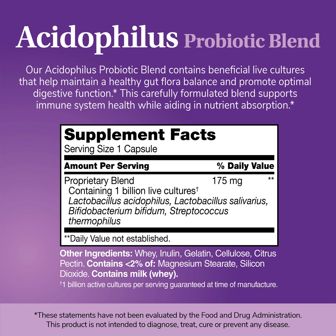 21st Century, Acidophilus Probiotic Blend, 100 Capsules