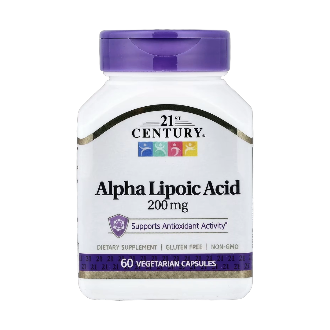 21st Century, Alpha Lipoic Acid, 200 mg, 60 Vegetarian Capsules