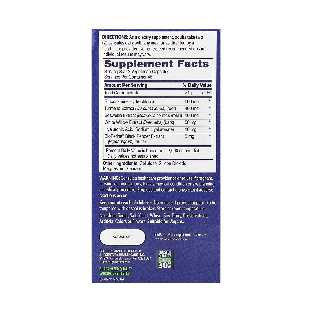 21st Century, Arthri-Flex Advantage + Turmeric, 90 Vegetarian Capsules