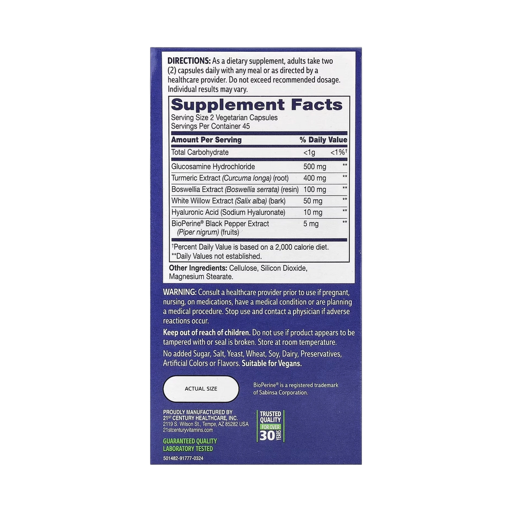 21st Century, Arthri-Flex Advantage + Turmeric, 90 Vegetarian Capsules