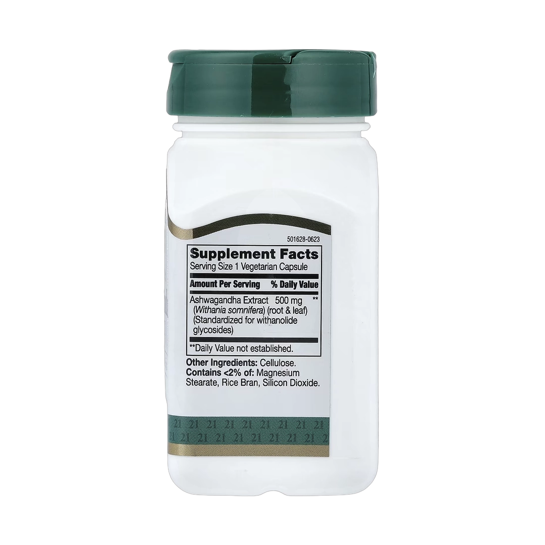 21st Century, Ashwagandha Extract, Standardized, 60 Vegetarian Capsules
