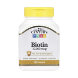 21st Century, Biotin, 10,000 mcg, 120 Tablets