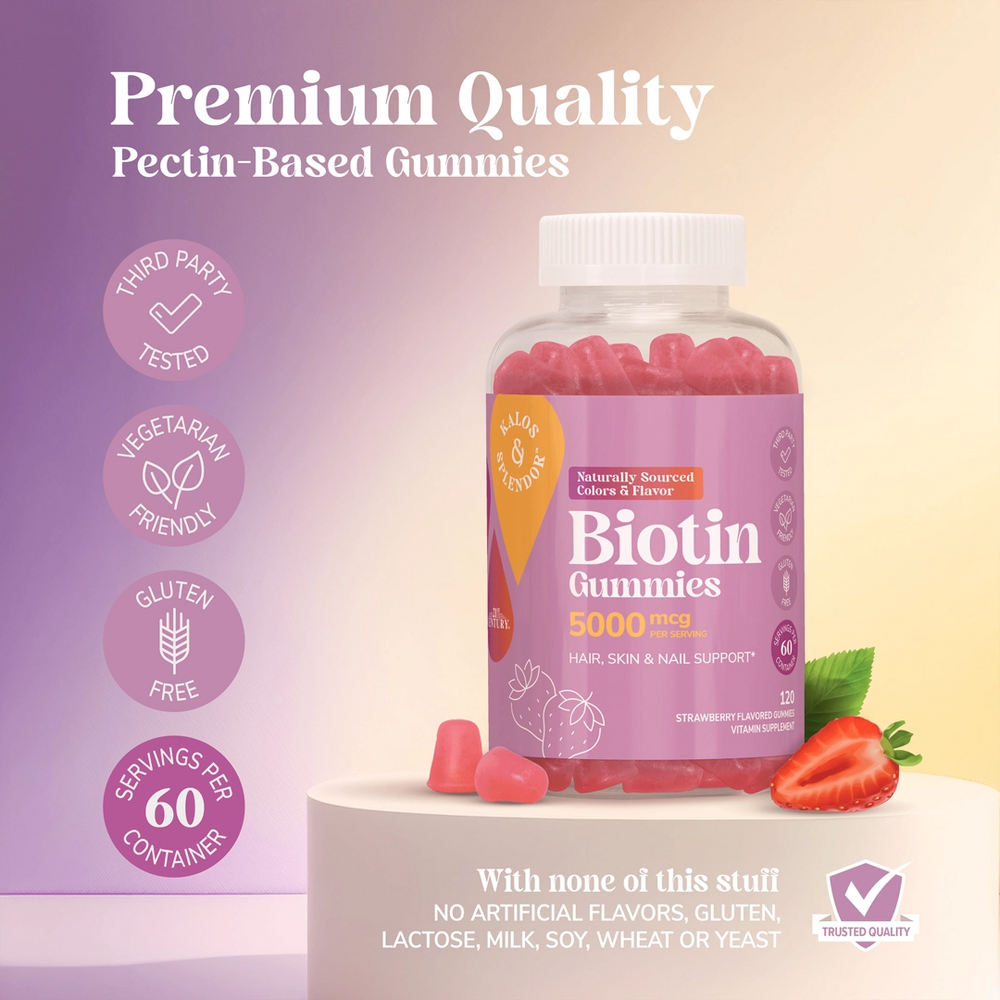 21st Century, Biotin Gummies, Strawberry, 5,000 mcg, 120 Gummies