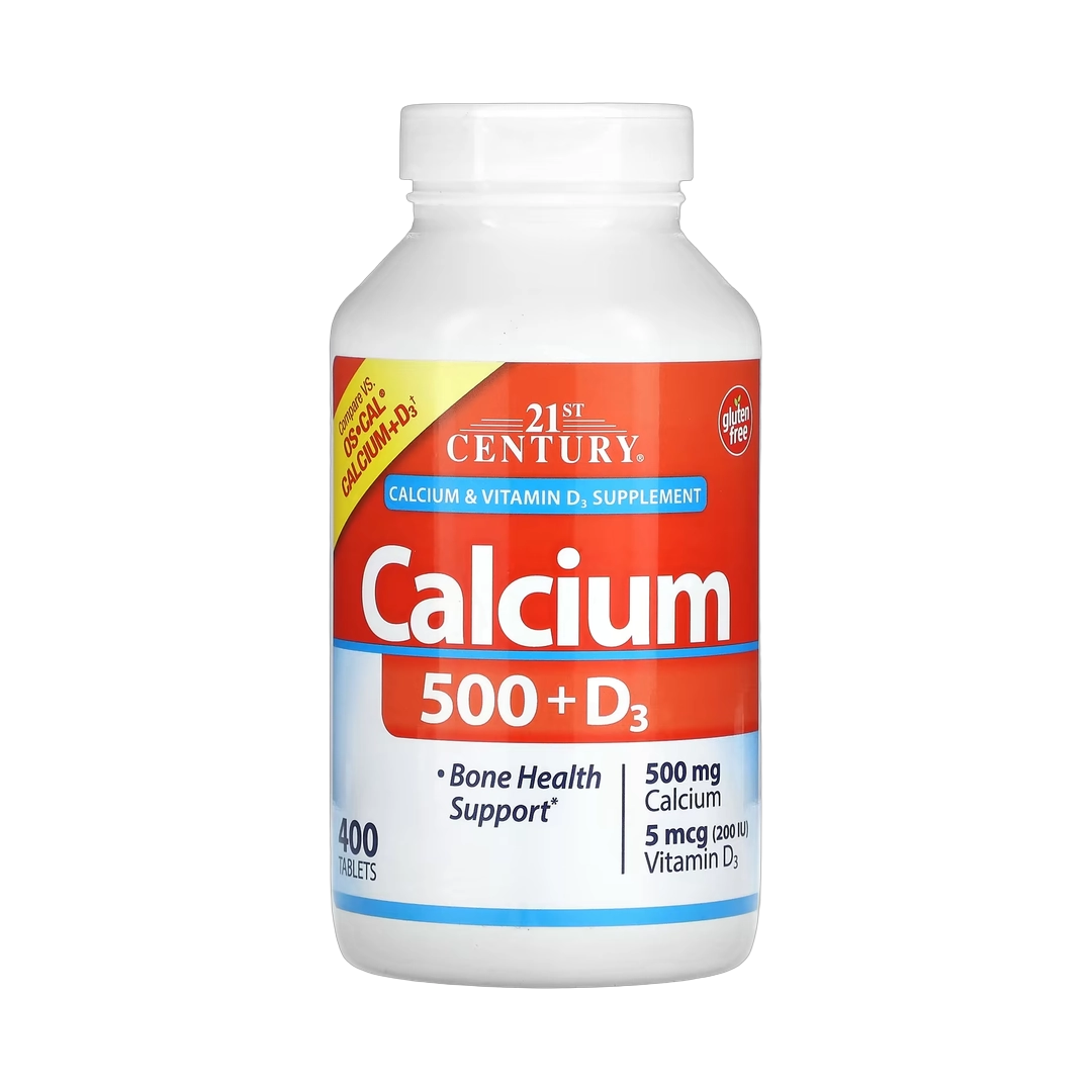 21st Century, Calcium 500 + D3, 400 Tablets