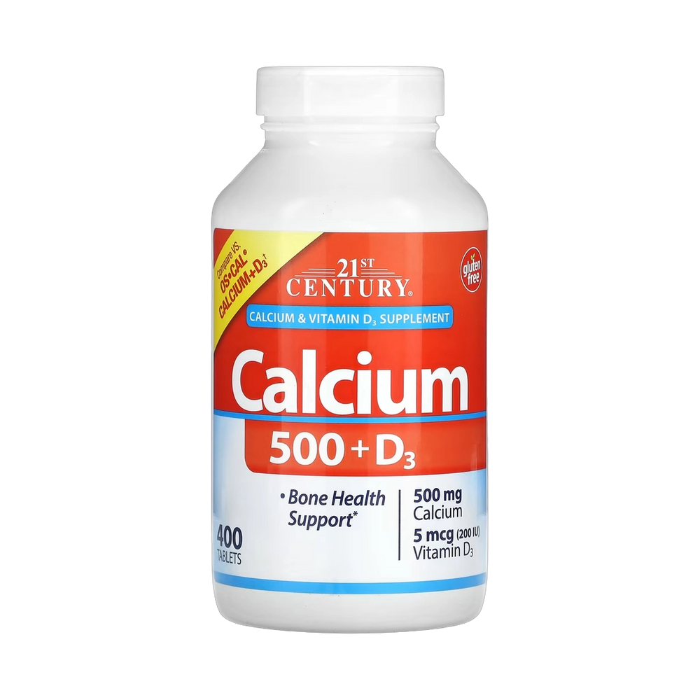 21st Century, Calcium 500 + D3, 400 Tablets