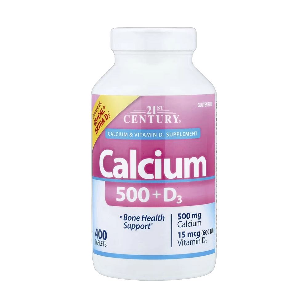 21st Century, Calcium 500 + D3, 400 Tablets