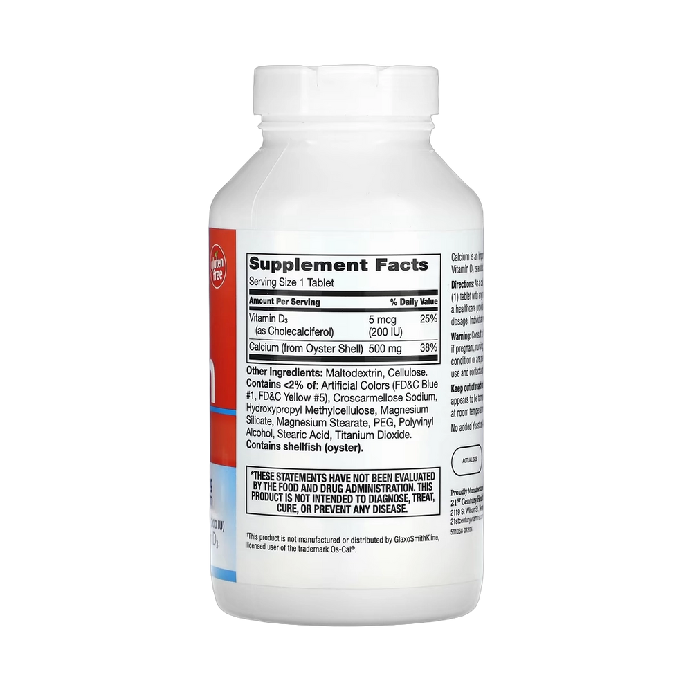 21st Century, Calcium 500 + D3, 400 Tablets
