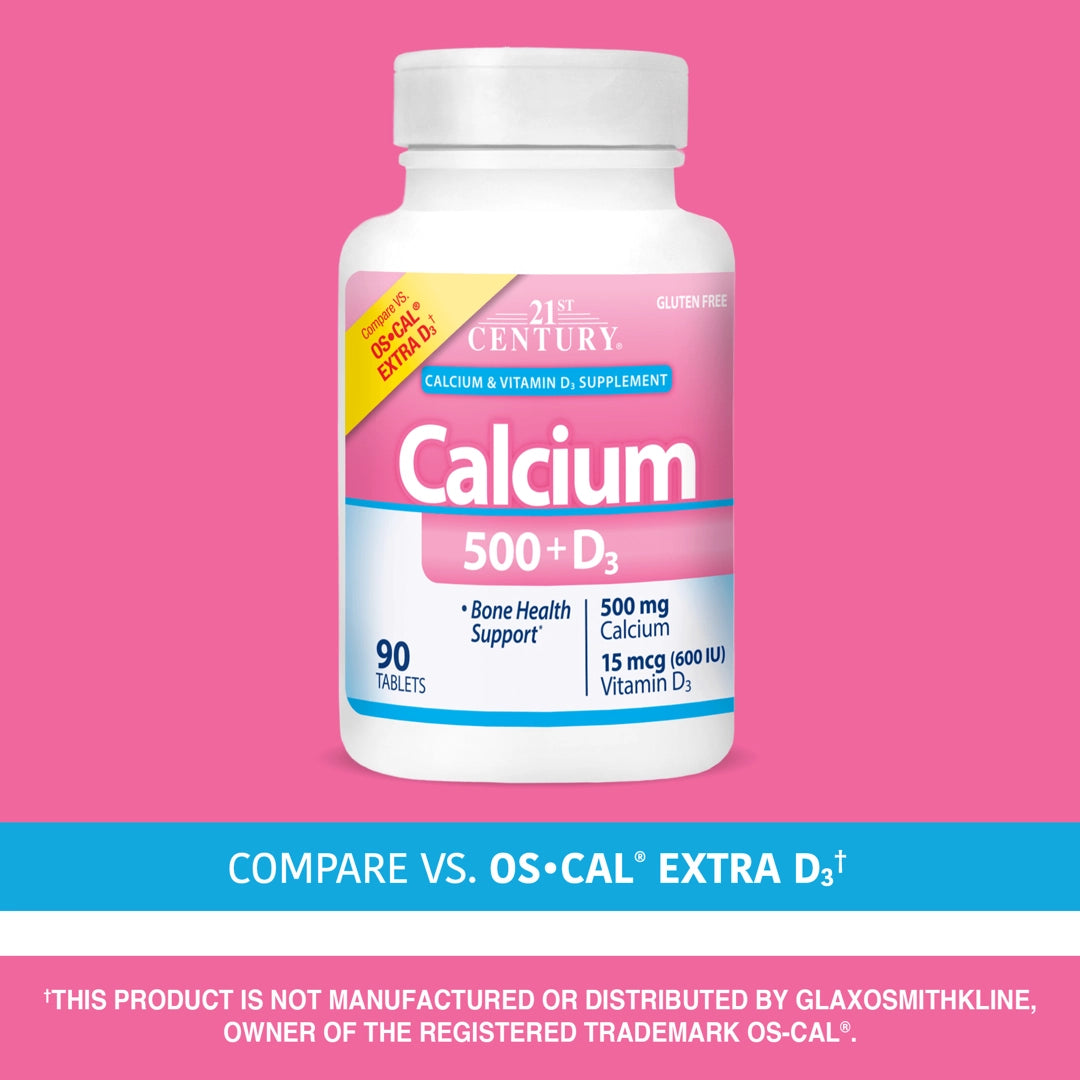 21st Century, Calcium 500 + D3, 400 Tablets