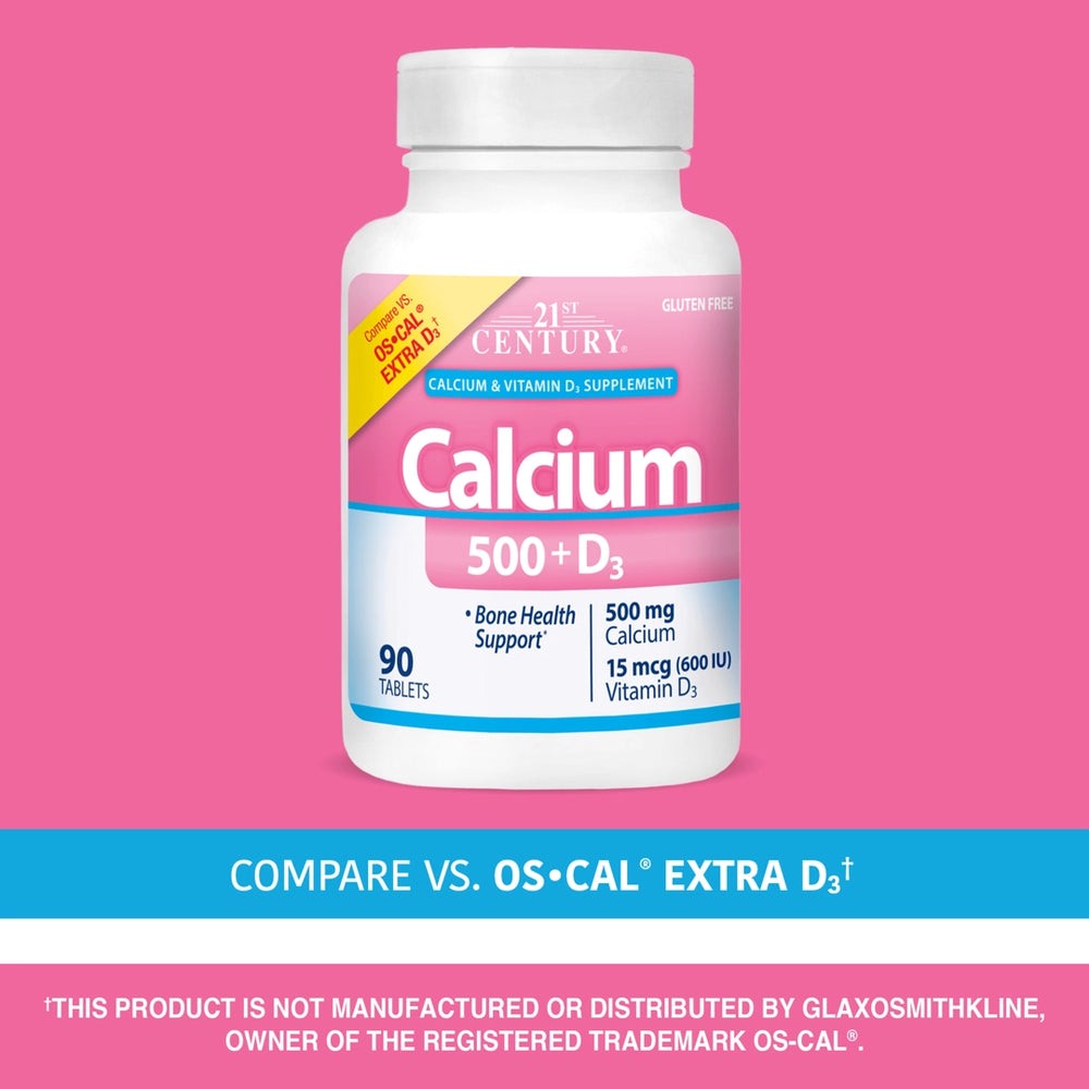 21st Century, Calcium 500 + D3, 400 Tablets