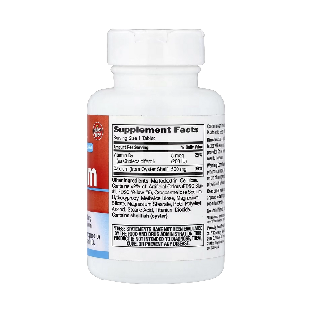 21st Century, Calcium 500 + D3, 90 Tablets
