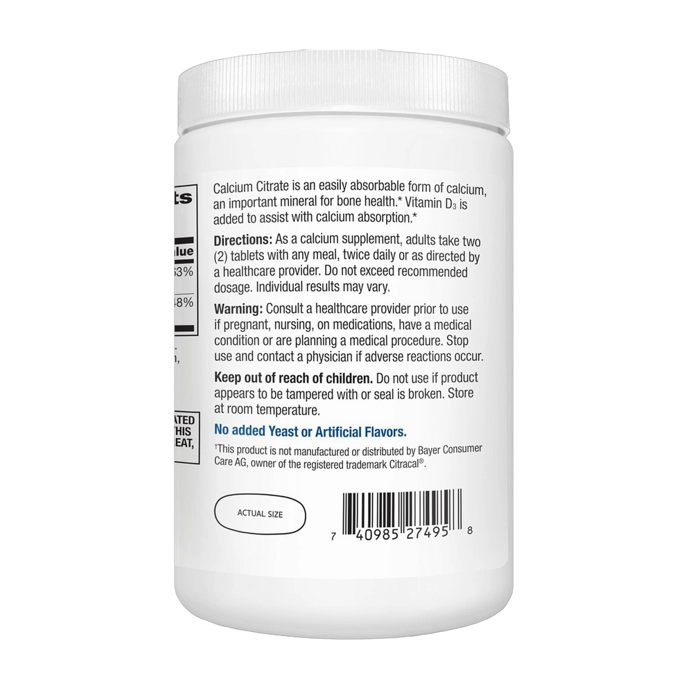 21st Century, Calcium Citrate Plus D3 Maximum, 400 Tablets