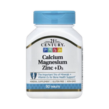 21st Century, Calcium Magnesium Zinc + D3, 90 Tablets