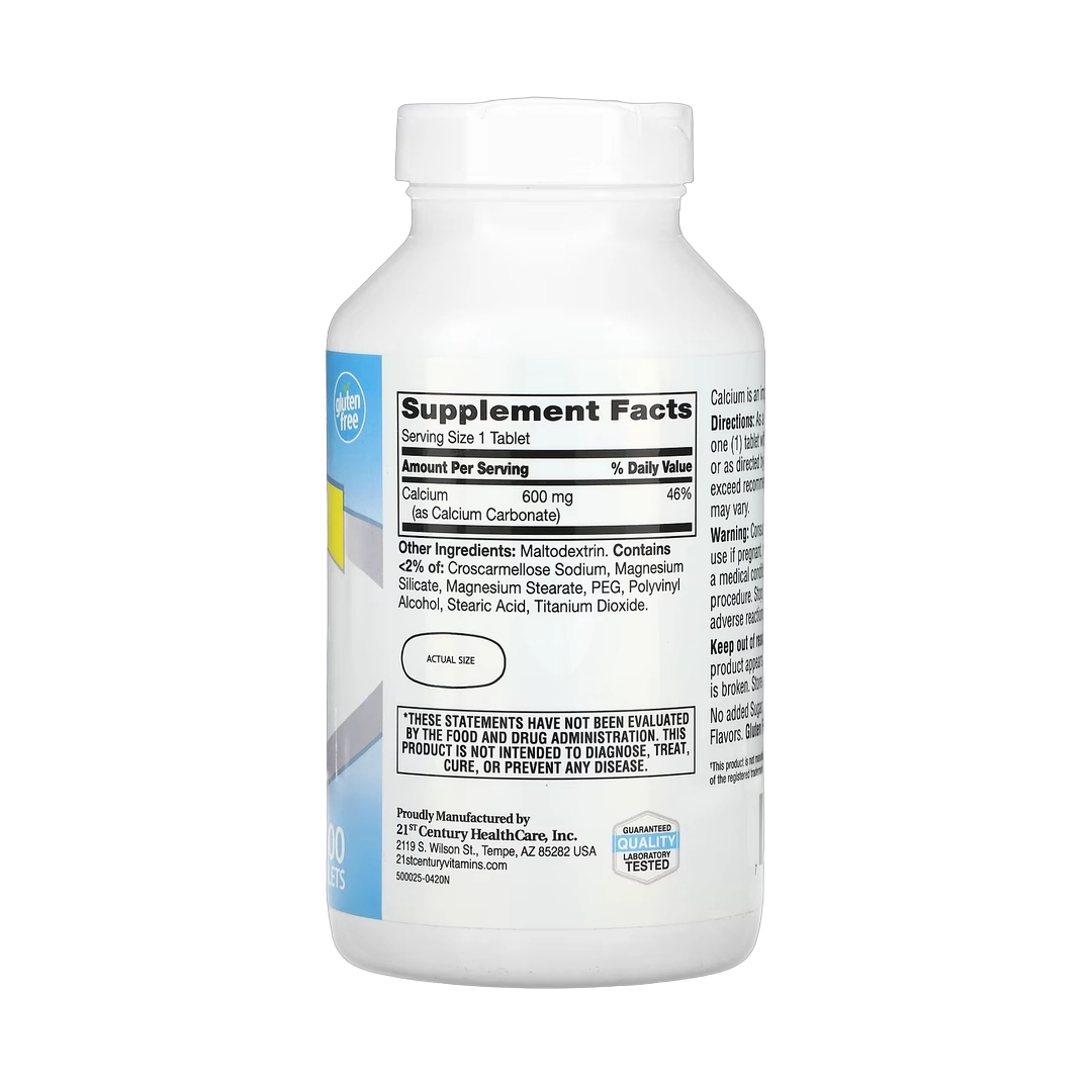 21st Century, Calcium Supplement 600, 400 Tablets