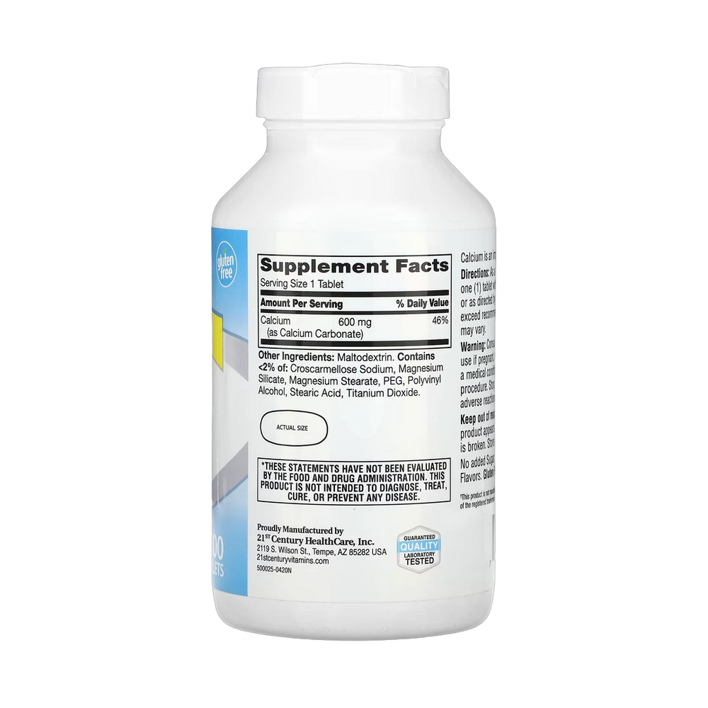 21st Century, Calcium Supplement 600, 400 Tablets