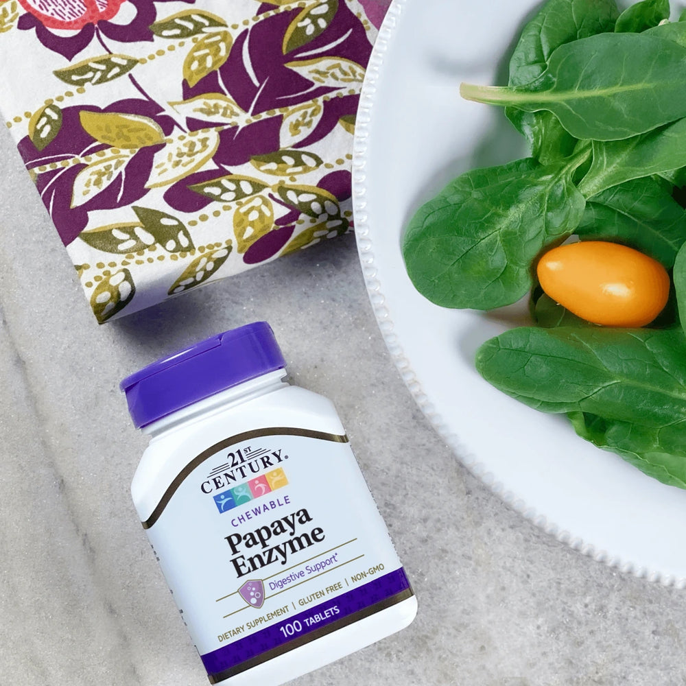 21st Century, Chewable Papaya Enzyme, 100 Tablets