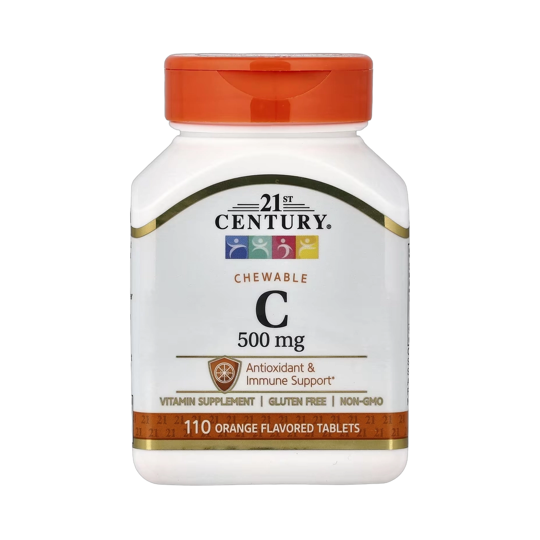 21st Century, Chewable Vitamin C, Orange , 500 mg, 110 Tablets