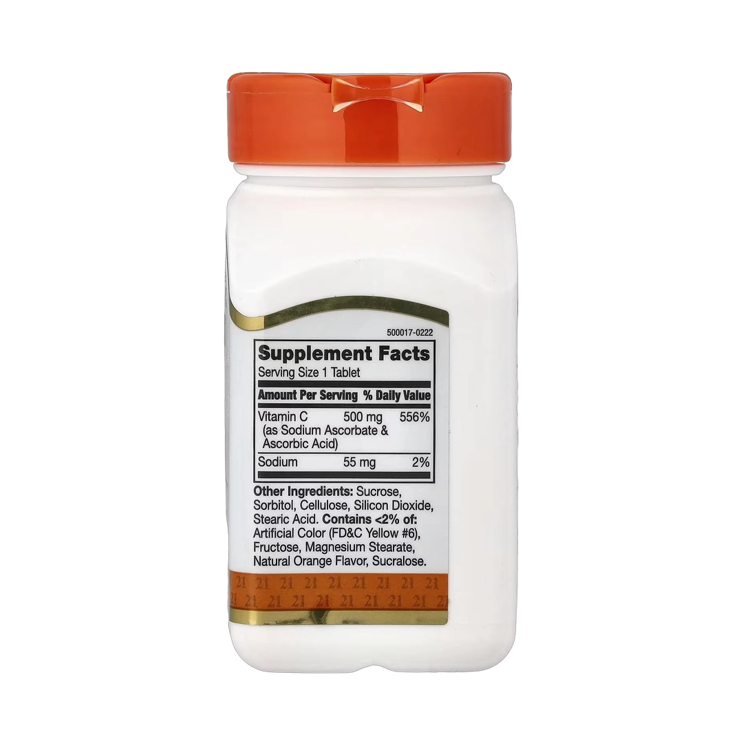 21st Century, Chewable Vitamin C, Orange , 500 mg, 110 Tablets