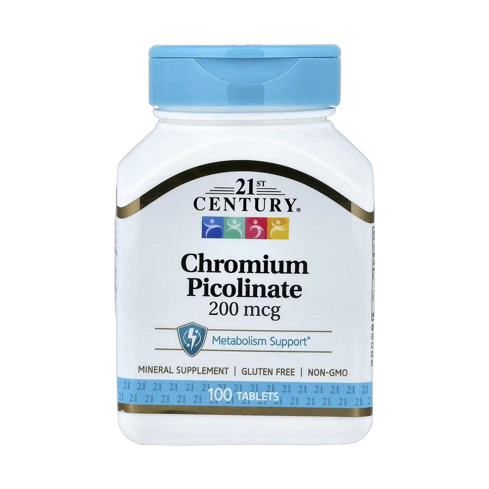21st Century, Chromium Picolinate, 200 mcg, 100 Tablets