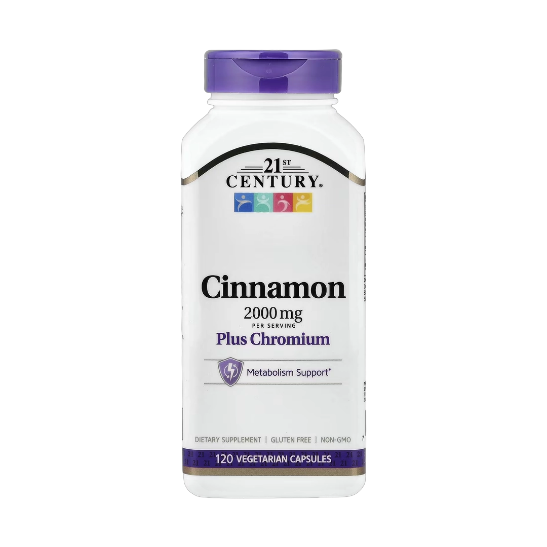 21st Century, Cinnamon plus Chromium, 120 Vegetarian Capsules