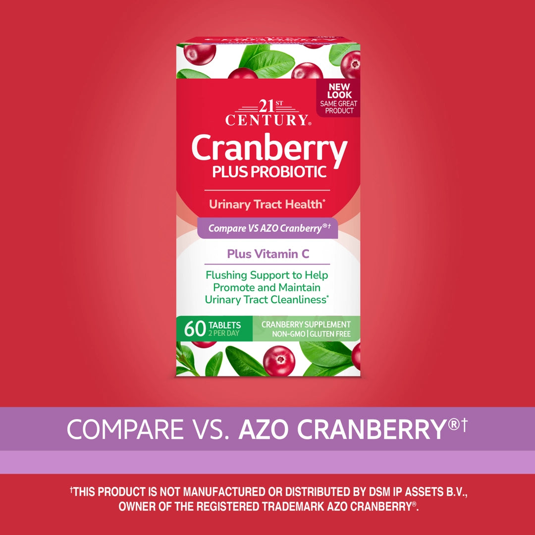 21st Century, Cranberry Plus Probiotic, 60 Tablets