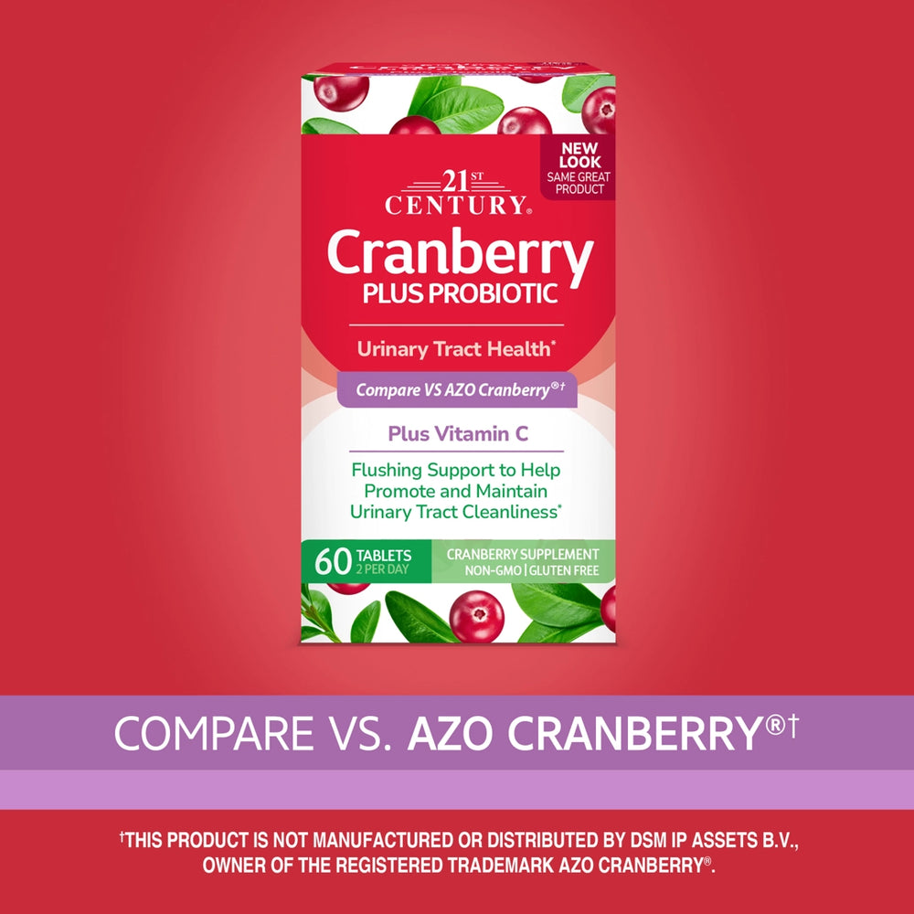 21st Century, Cranberry Plus Probiotic, 60 Tablets