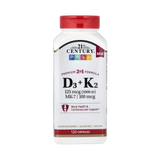 21st Century, D3 + K2, 120 Capsules