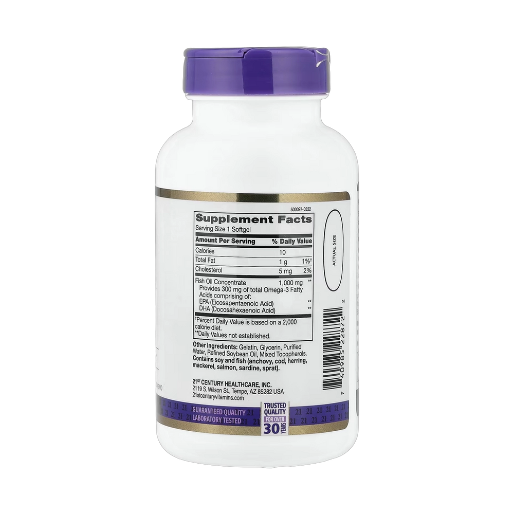 21st Century, Fish Oil, 1,000 mg, 120 Softgels