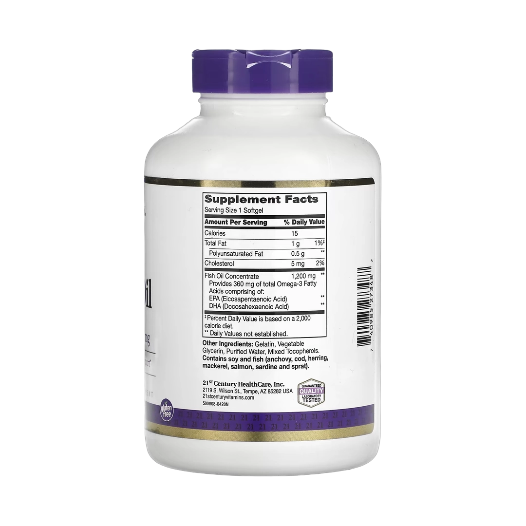21st Century, Fish Oil, 1,200 mg, 140 Softgels