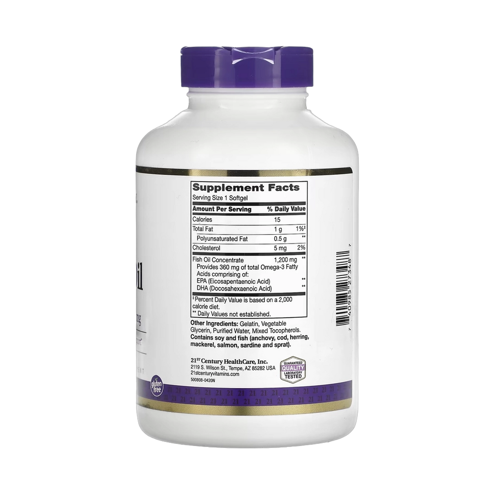 21st Century, Fish Oil, 1,200 mg, 140 Softgels
