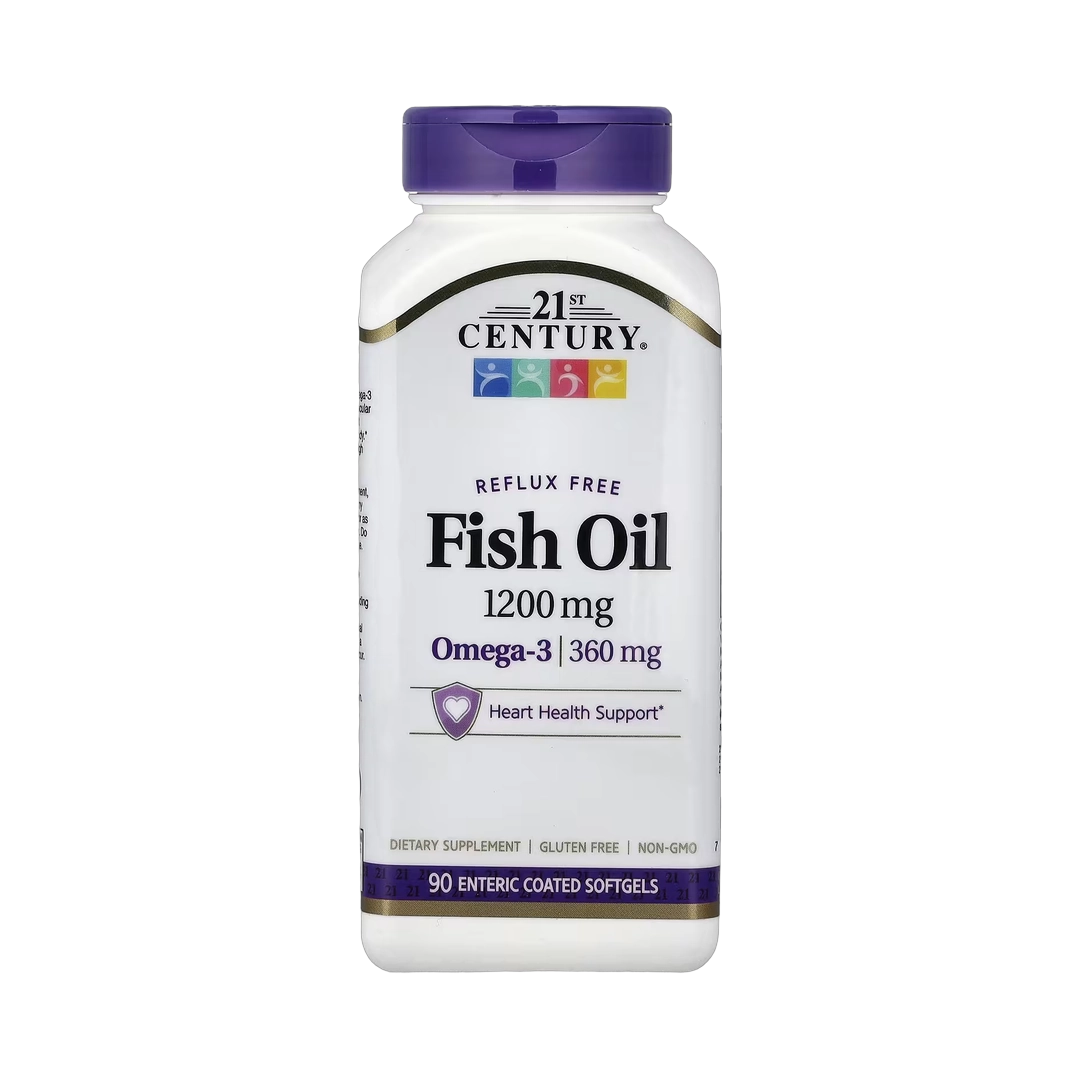 21st Century, Fish Oil, 1,200 mg, 90 Enteric Coated Softgels