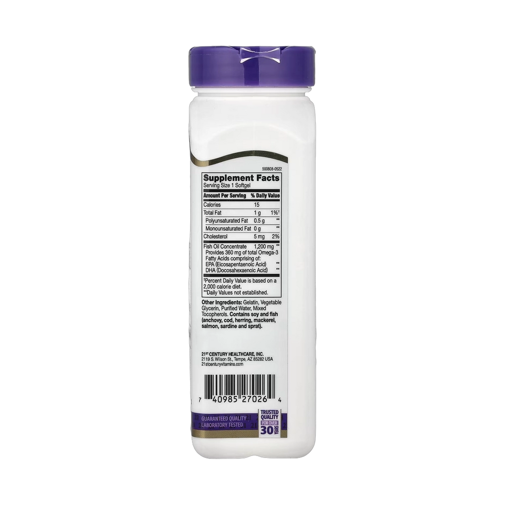 21st Century, Fish Oil, 1,200 mg, 90 Softgels