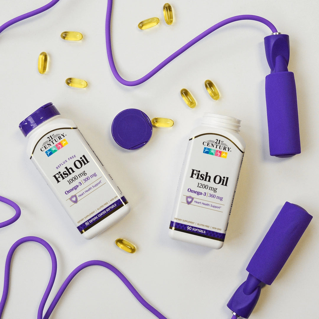 21st Century, Fish Oil, 1000 Mg, Enteric Coated, 180 Softgels