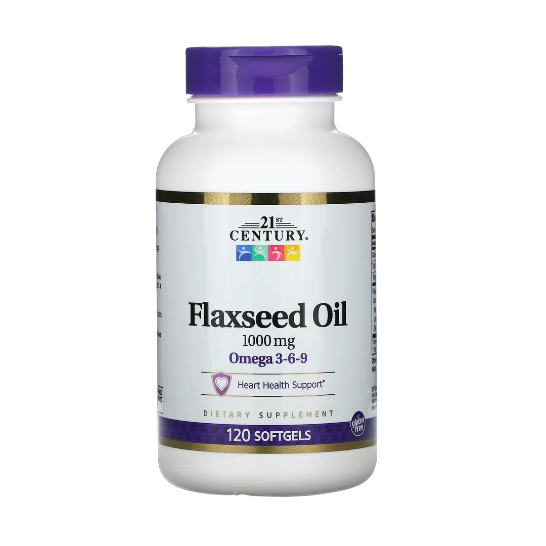 21st Century, Flaxseed Oil, 1,000 mg, 120 Softgels