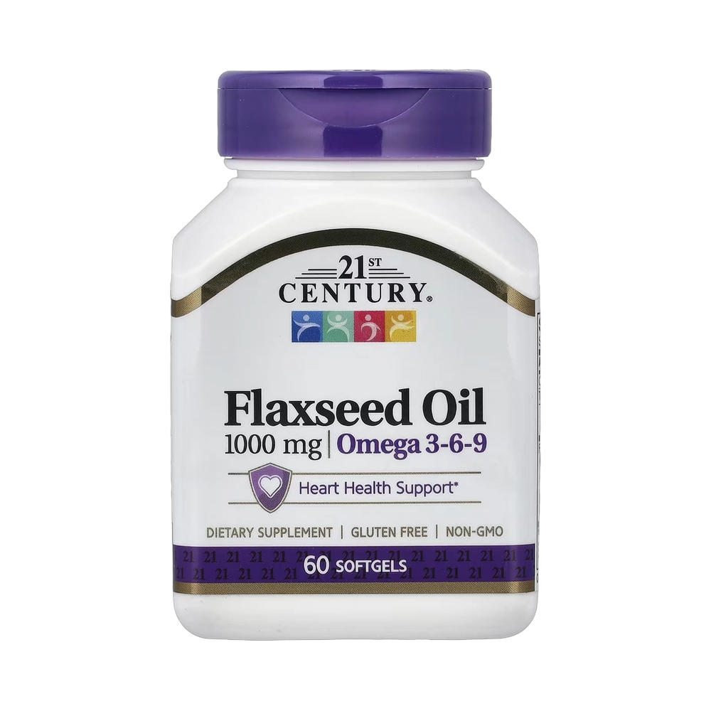 21st Century, Flaxseed Oil, 1,000 mg, 60 Softgels