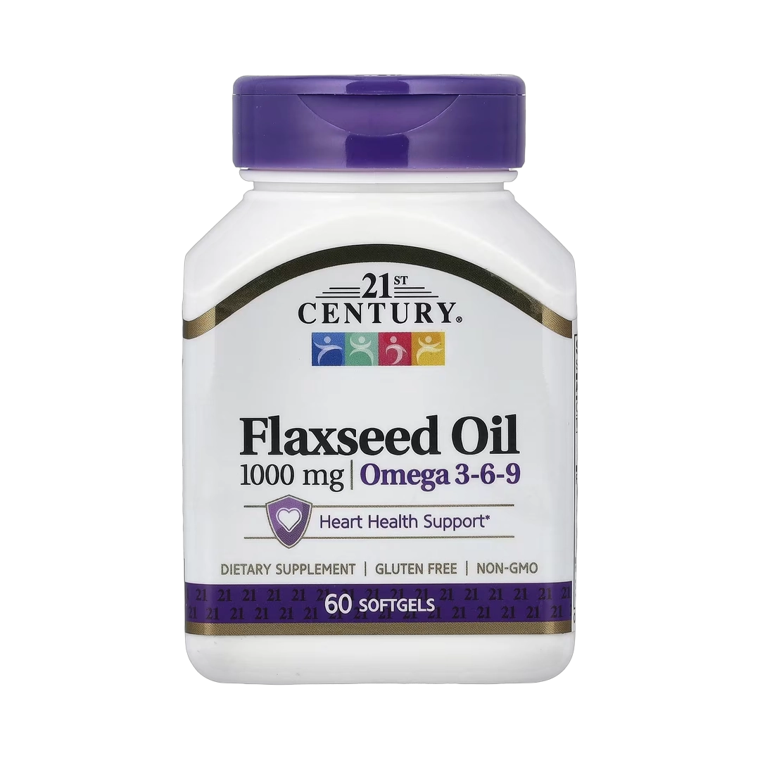 21st Century, Flaxseed Oil, 1,000 mg, 60 Softgels