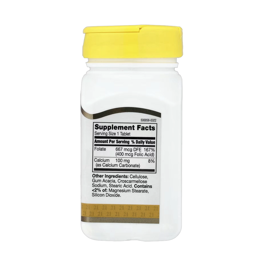 21st Century, Folic Acid, 400 mcg, 250 Easy to Swallow Tablets