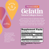 21st Century, Gelatin, 600 mg, 100 Capsules