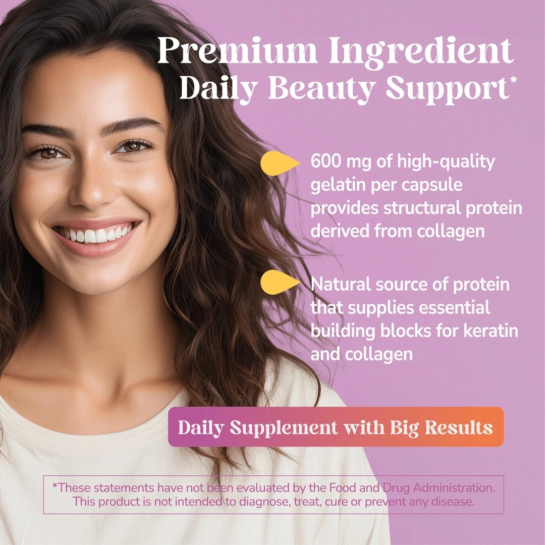 21st Century, Gelatin, 600 mg, 100 Capsules