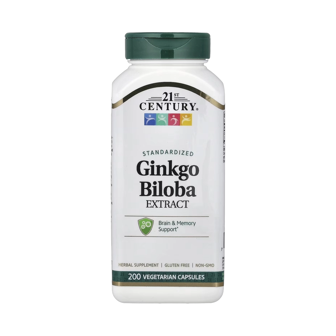 21st Century, Ginkgo Biloba Extract, Standardized, 200 Vegetarian Capsules