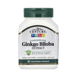 21st Century, Ginkgo Biloba Extract, Standardized, 60 Vegetarian Capsules