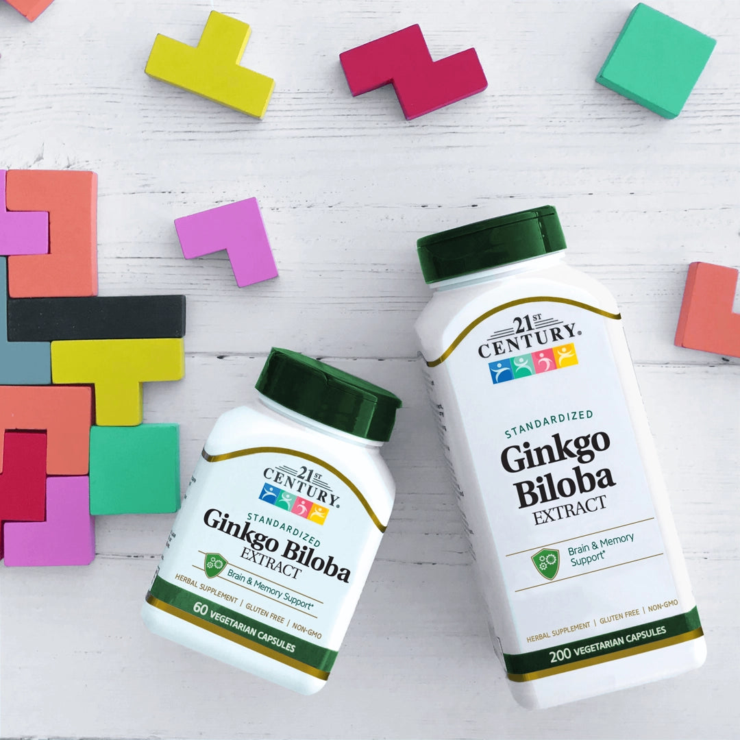 21st Century, Ginkgo Biloba Extract, Standardized, 60 Vegetarian Capsules