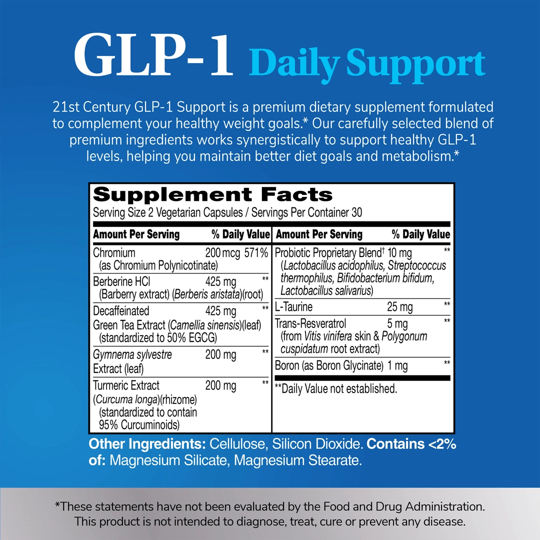 21st Century, GLP-1, 60 Vegetarian Capsules