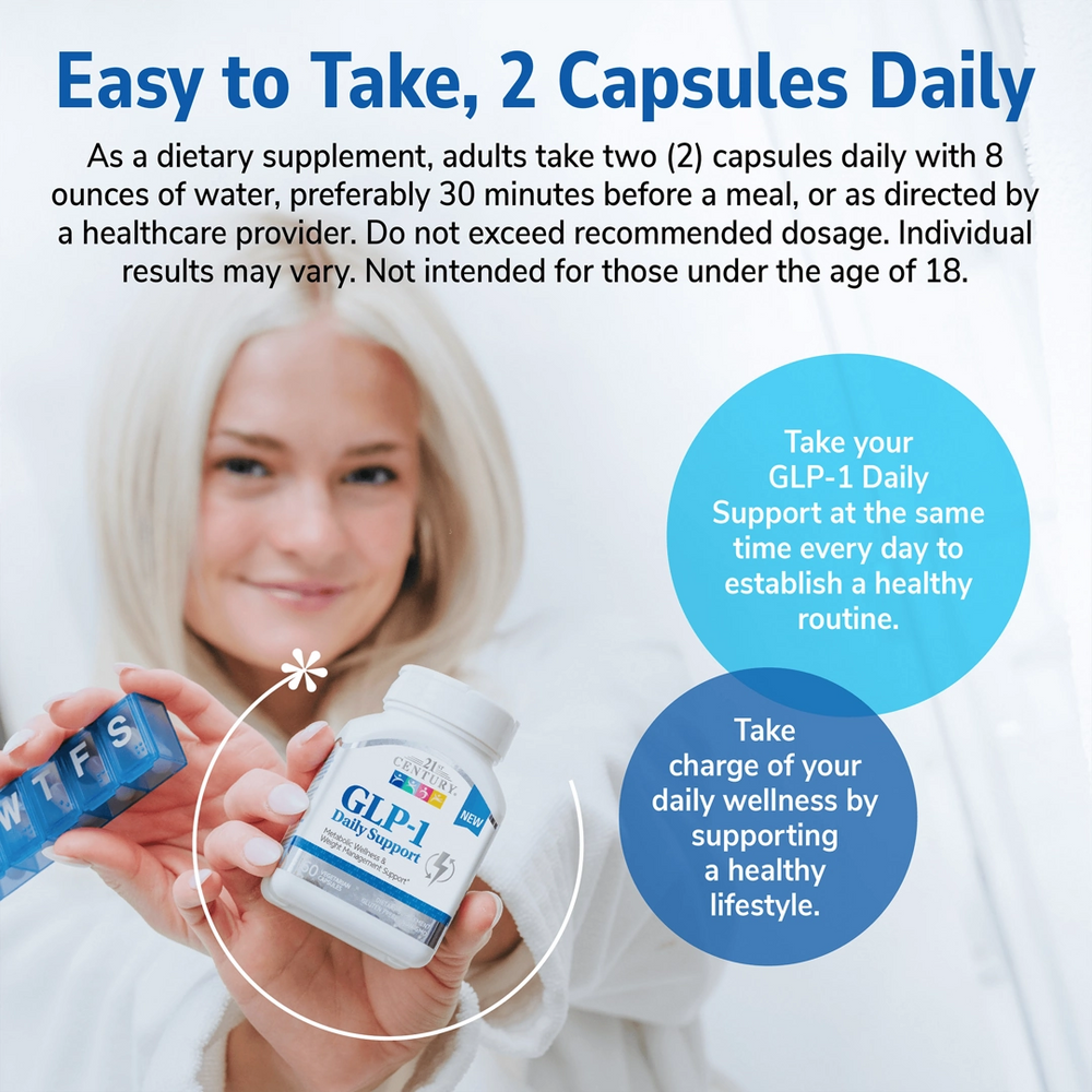 21st Century, GLP-1, 60 Vegetarian Capsules