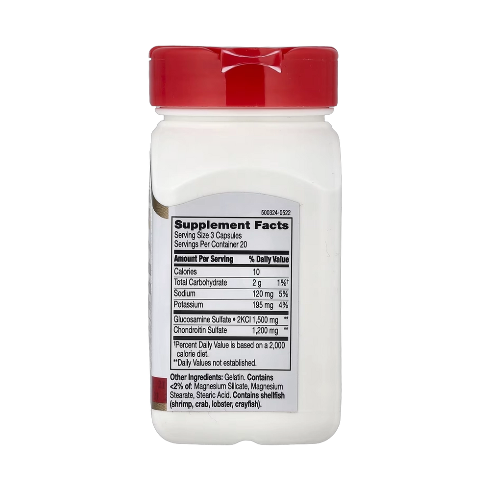 21st Century, Glucosamine Chondroitin, 500 mg/400 mg, 60 Easy To Swallow Capsules