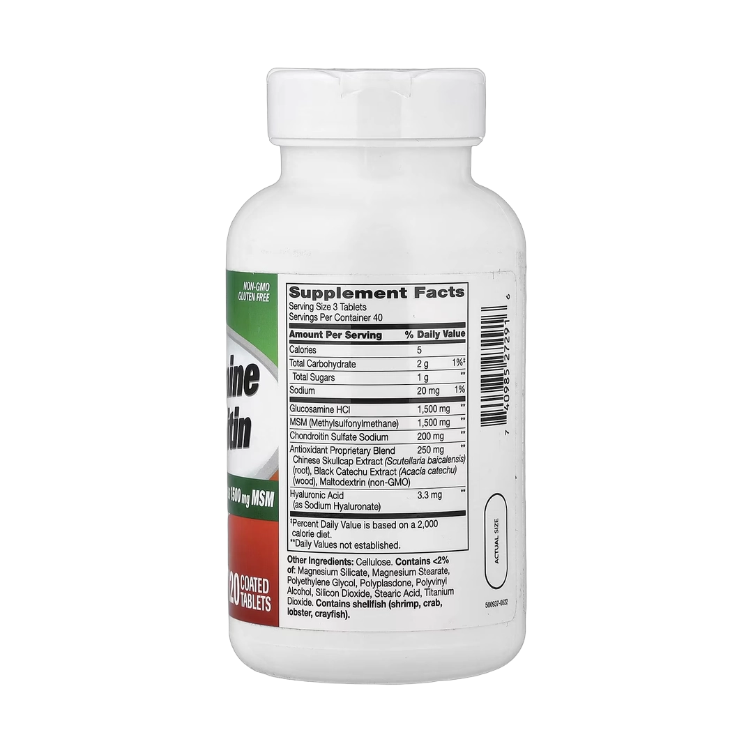 21st Century, Glucosamine Chondroitin Advanced Plus MSM, 120 Coated Tablets