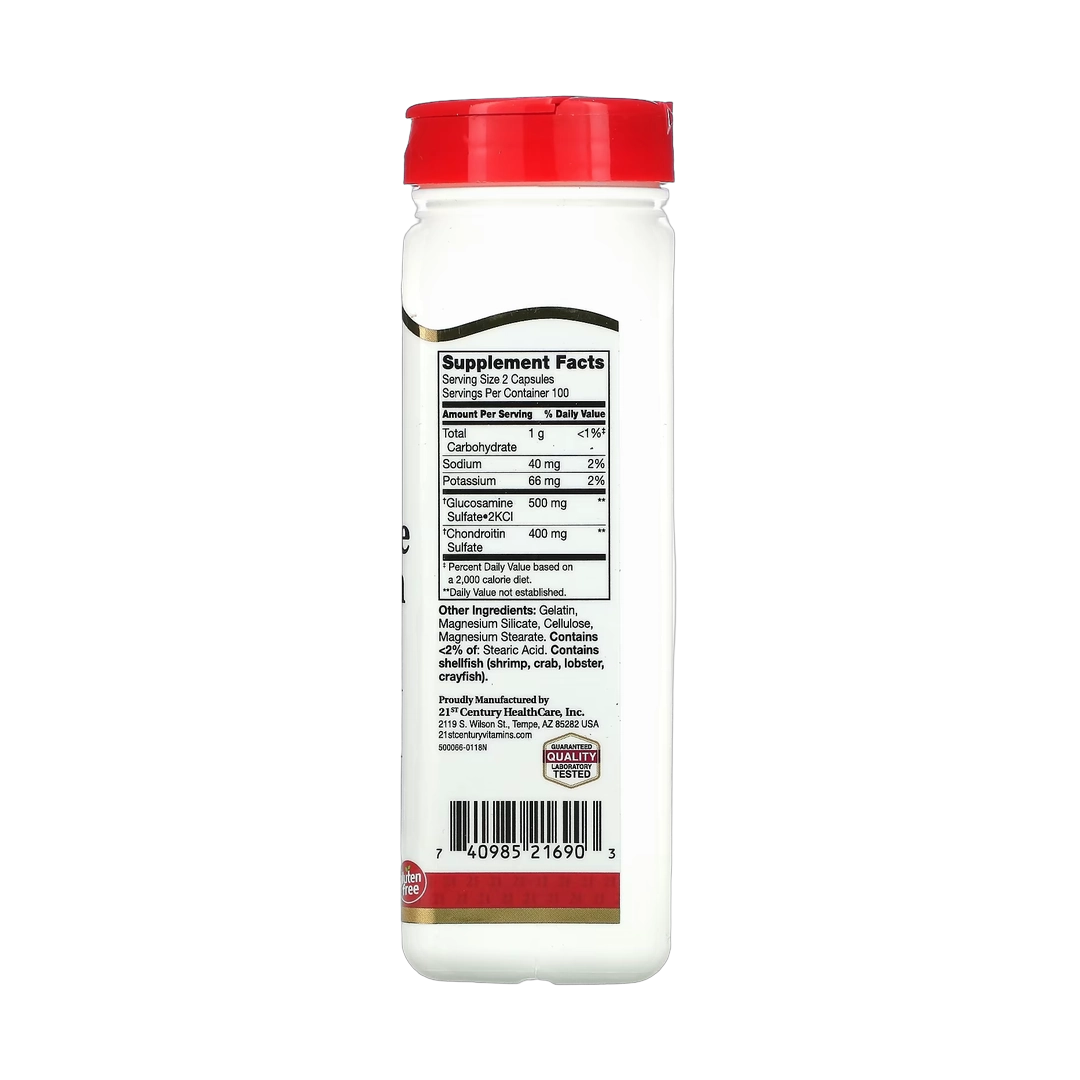 21st Century, Glucosamine / Chondroitin, Original Strength, 200 Easy to Swallow Capsules