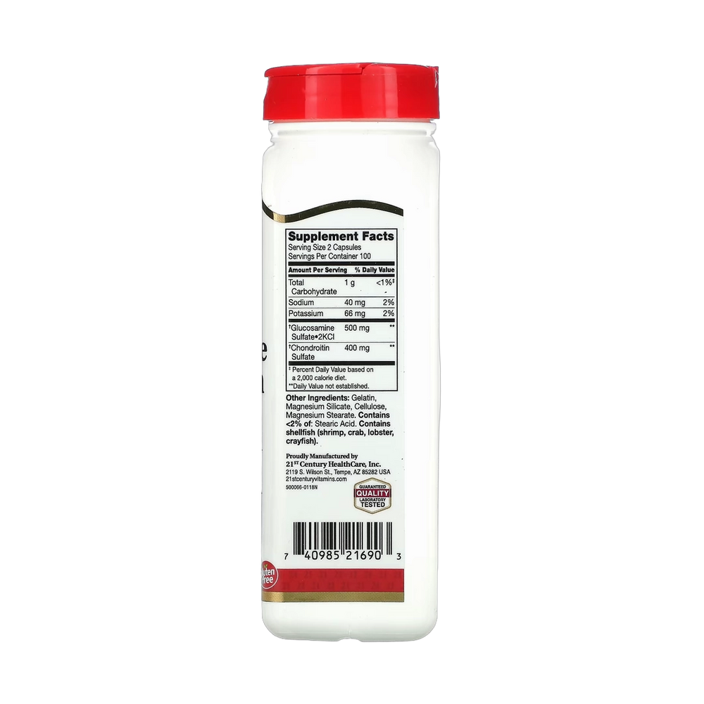 21st Century, Glucosamine / Chondroitin, Original Strength, 200 Easy to Swallow Capsules