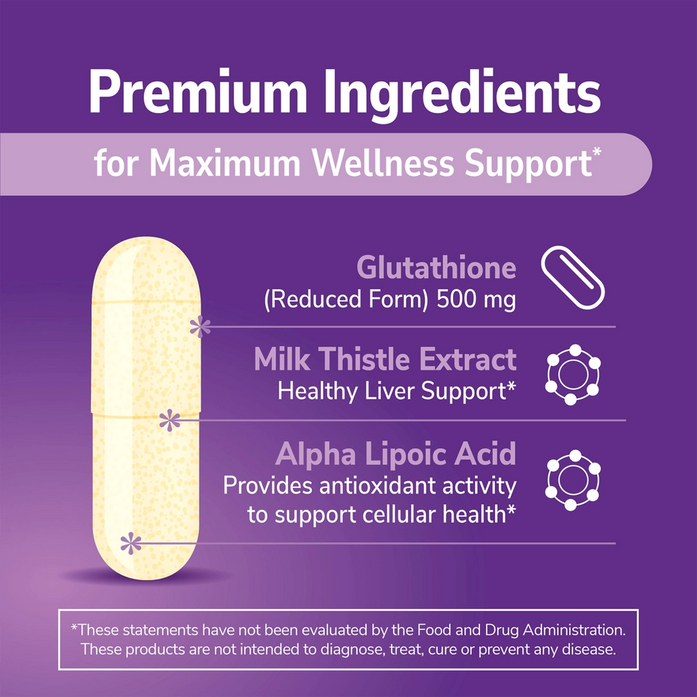21st Century, Glutathione Plus Milk Thistle Extract & Alpha Lipoic Acid, 120 Vegetarian Capsules