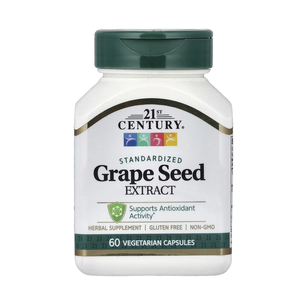 21st Century, Grape Seed Extract, Standardized, 60 Vegetarian Capsules