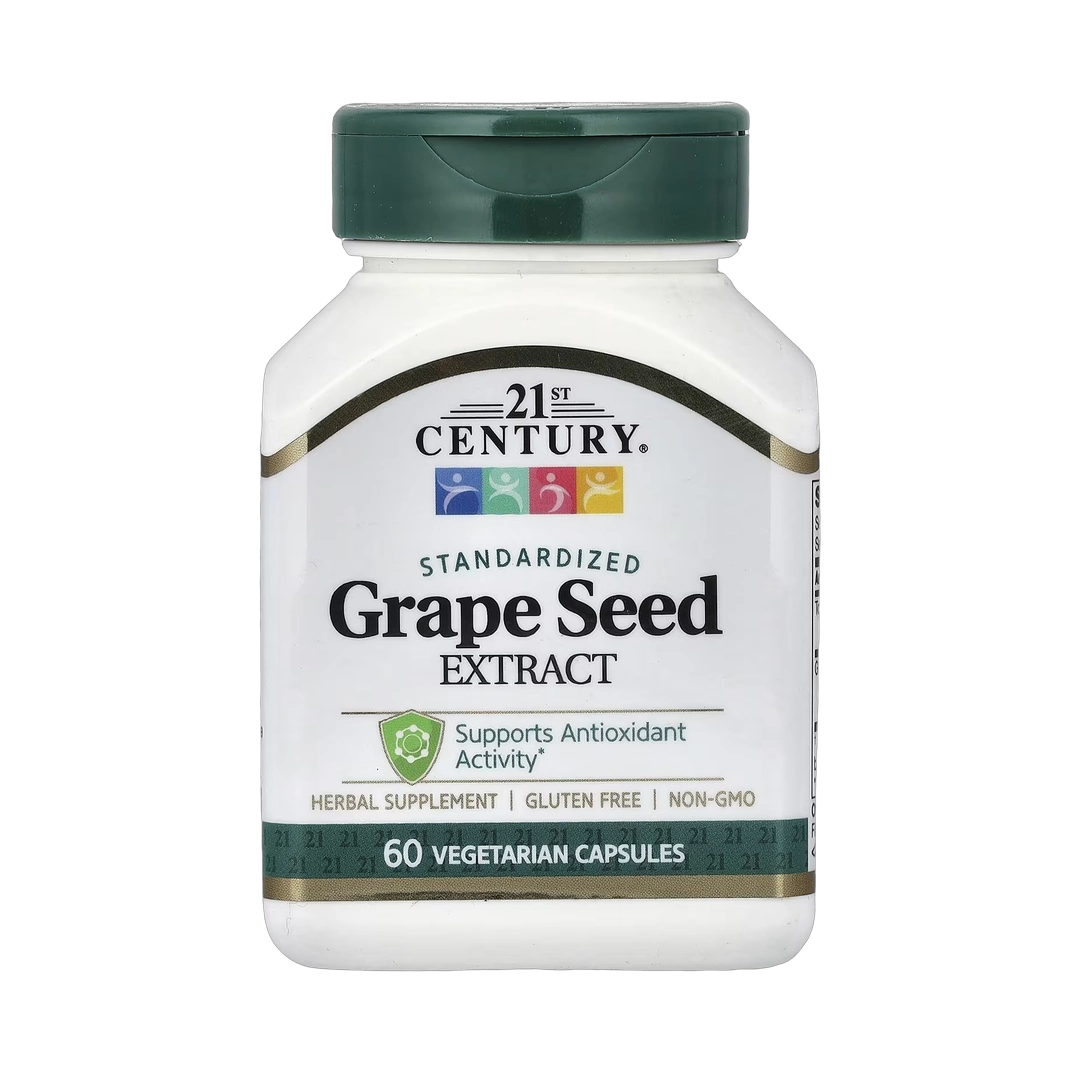 21st Century, Grape Seed Extract, Standardized, 60 Vegetarian Capsules